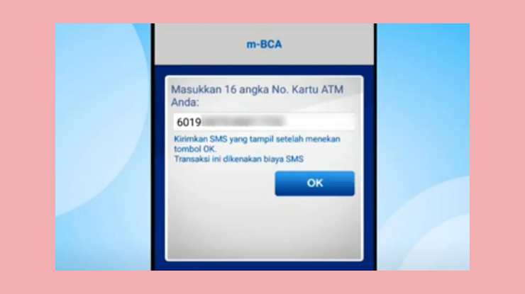 4 Masukkan 16 Digit Nomor Atm