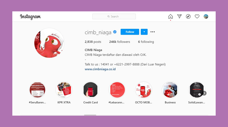 Instagram Cimb Niaga