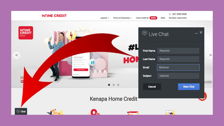 Live Chat Home Credit