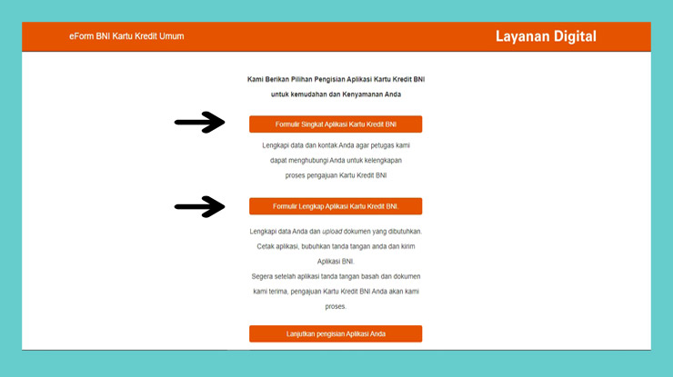 Selanjutnya Isilah Formulir Singkat Aplikasi Kartu Kredit Bni Dan Formulir Lengkap Aplikasi Kartu Kredit Bni