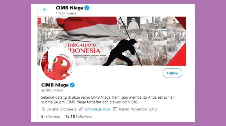 Twitter Cimb Niaga