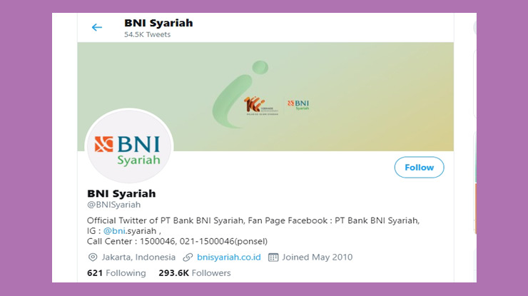 Twitter Call Center Syariah