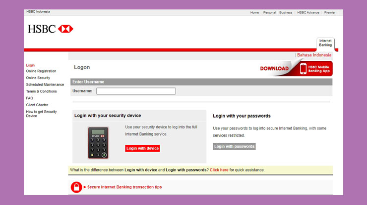 Internet Banking Hsbc