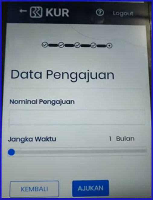 9 Masukkan Data Pengajuan Kur Bri