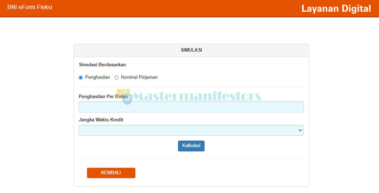 1 Buka Website Simulasi Angsuran Bni Fleksi