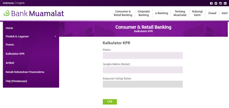 1 Kunjungi Website Kalkulator Kpr Muamalat