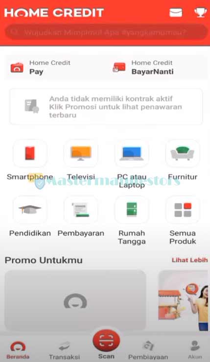 1. Buka Aplikasi Home Credit