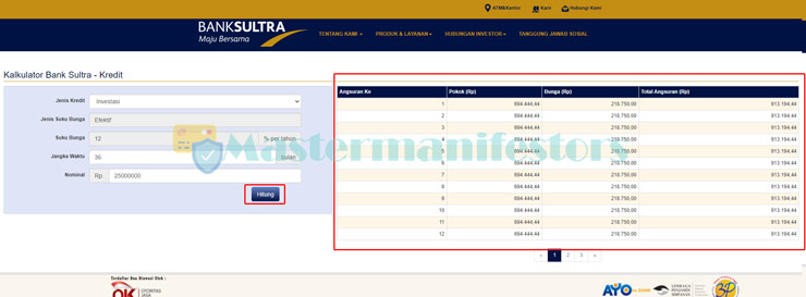 3 Simak Hasil Simulasi Angsuran