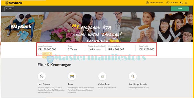 4 Simak Hasil Simulasi Angsuran Kta Maybank