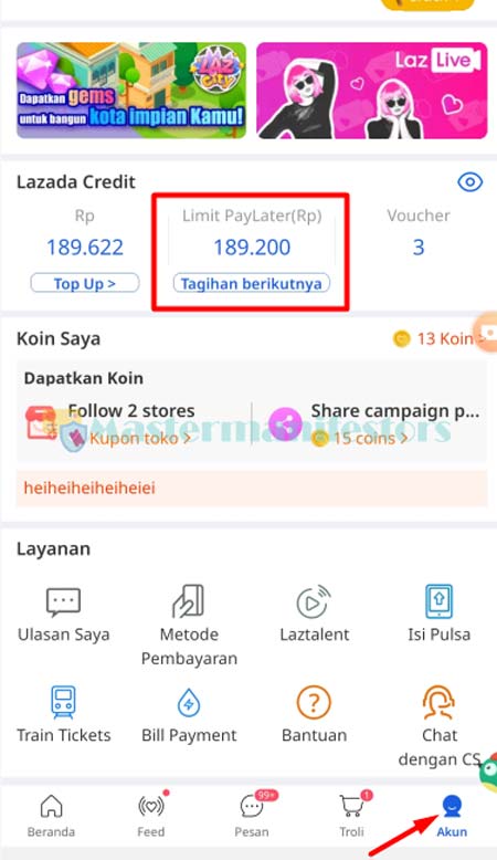 1 Buka Aplikasi Lazada