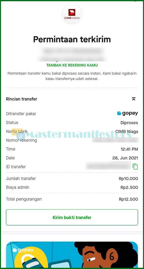 9 Bukti Transfer GoPay