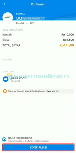 Konfirmasi Transfer DANA