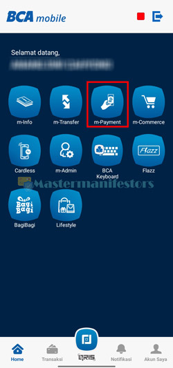 Masuk Menu m-Payment
