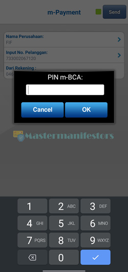 Masukkan PIN M Banking BCA