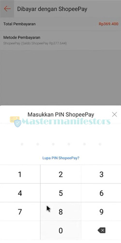 Masukkan PIN ShopeePay - 12 Cara Bayar Shopee Paylater Lewat ShopeePay 2022