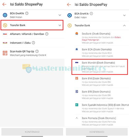 Pilih Bank Mandiri