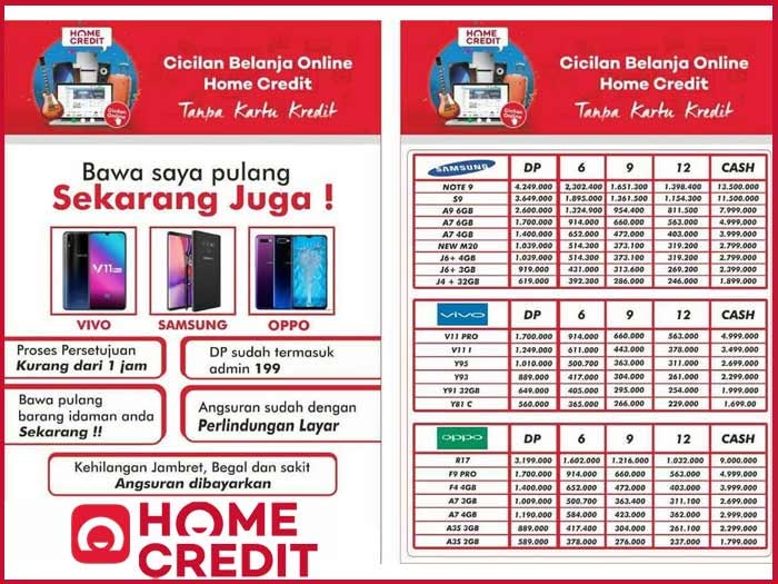 Tabel Angsuran Home Credit 01