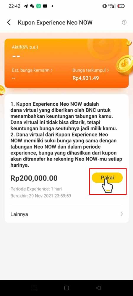 Baca Penjelasan Kupon Experience