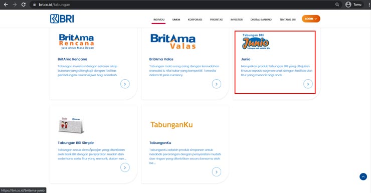 Buka Website Resmi BRI