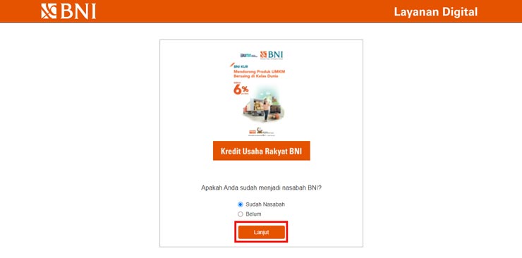 Kunjungi E-Form KUR Prakerja BNI