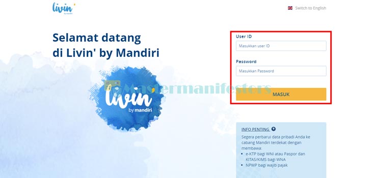 Login Akun Mandiri