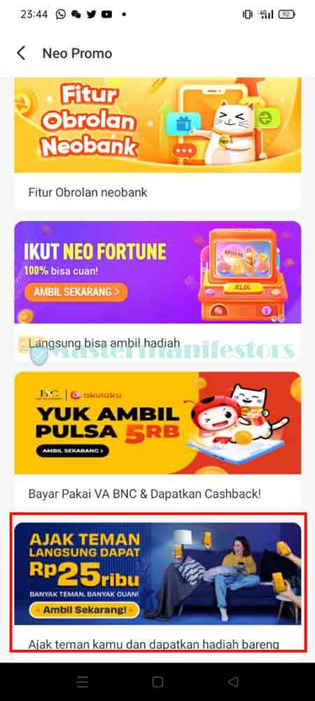 Pilih Promo Neo Ajak Teman