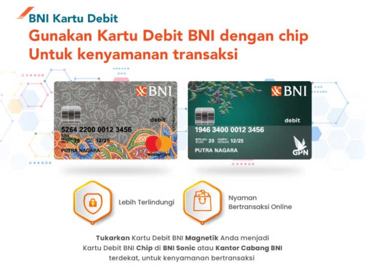 Contoh Gambar Kartu Debit ATM BNI Chip