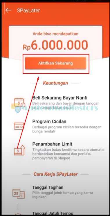 Jika sudah masuk ke tampilan seperti di bawah, tekan tombol Aktifkan Sekarang.