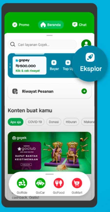 Pilih Menu Eksplor