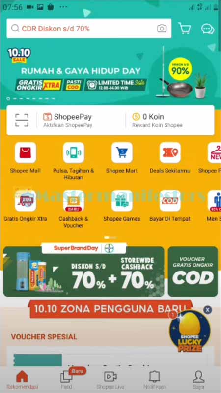 1. Masuklah Ke Aplikasi Shopee