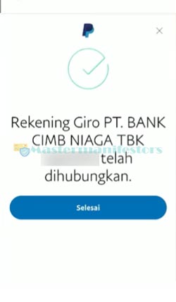 10. Pendaftaran PayPal Tanpa Kartu Kredit Selesai