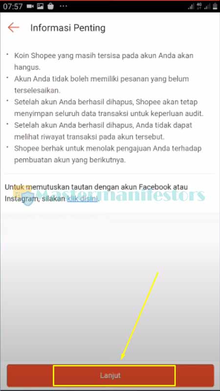 4. Baca Info Penting Non Aktifkan Shopee Paylater