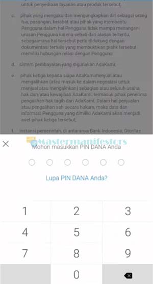 4. Setujui Syarat & Ketentuan DANA Payalter