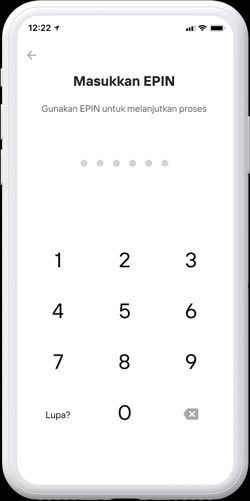 Berikutnya masukkan PIN transaksi Mandiri mobile.