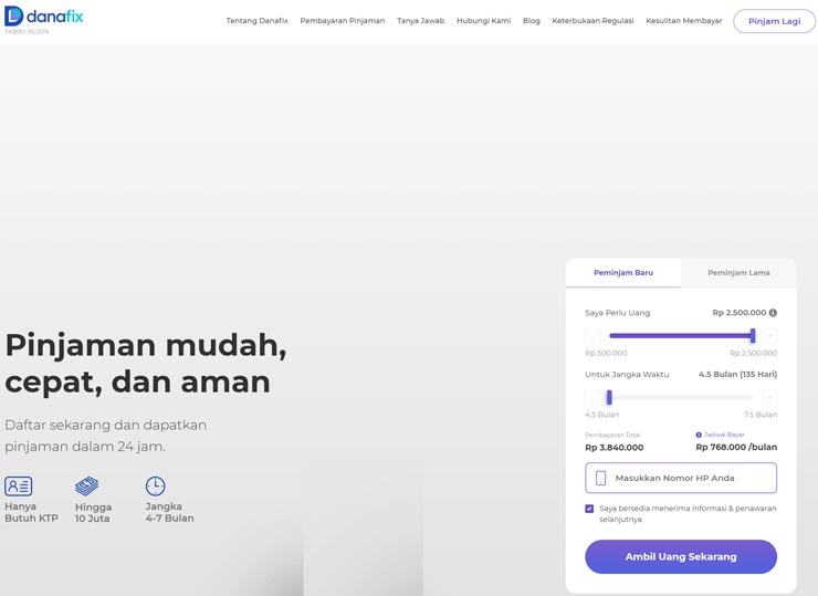 Berikutnya masukkan jumlah uang yang dibutuhkan antara 500 ribu hingga 2,5 juta.