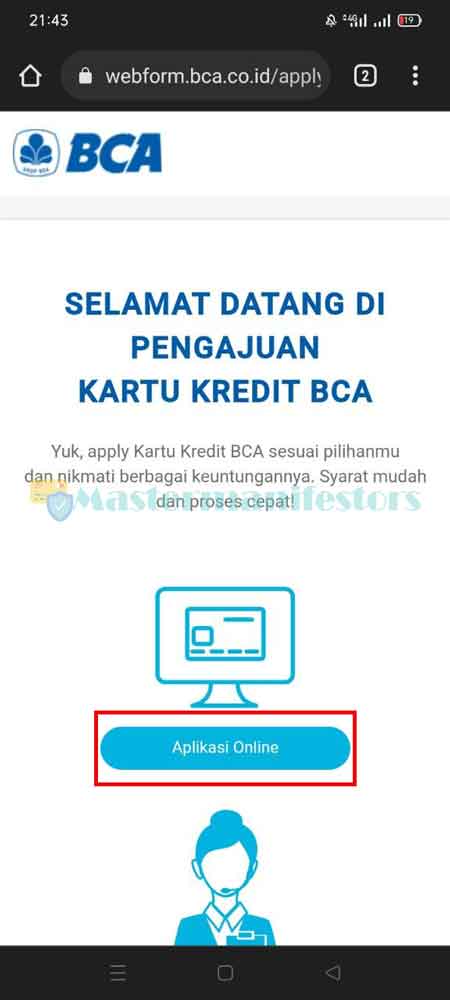 Selanjutnya klik Aplikasi Online.