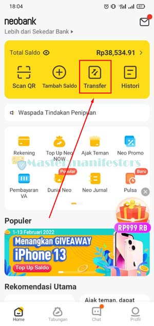 1. Buka Aplikasi Neo Bank