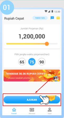 1. Buka Aplikasi Pinjaman Online Rupiah Cepat