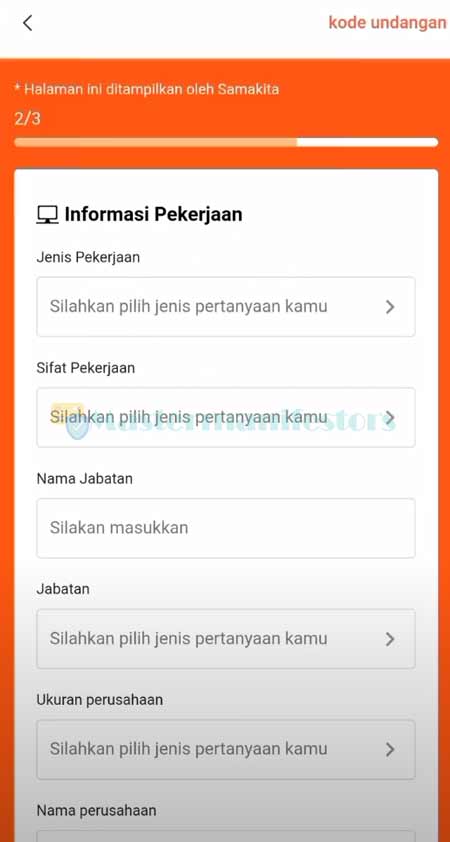 7. Input Data Pekerjaan