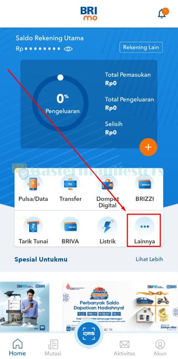 2. Klik Menu Lainnya