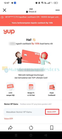 2. Masukkan Nomor HP Aktif