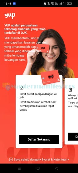 5. Lakukan Proses Yup Paylater Daftar Hingga Selesai