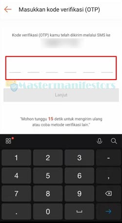 Masukkan kode OTP Shopee Paylater