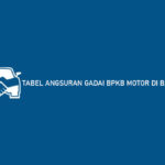 TABEL ANGSURAN GADAI BPKB MOTOR DI BANK BCA