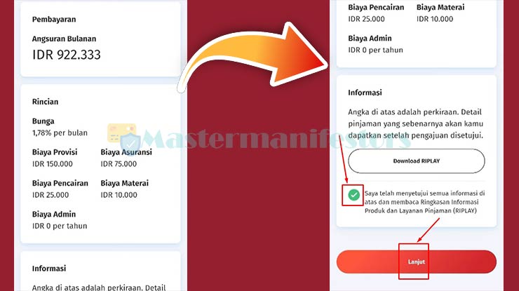 10. Konfirmasi Informasi Angsuran