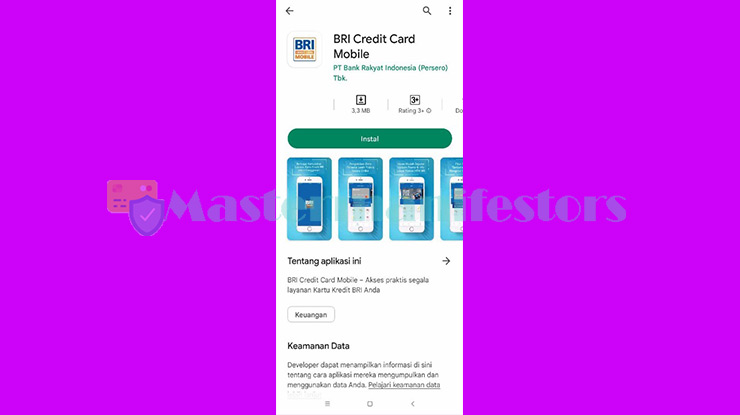 1. Buka Aplikasi BRI Credit Card Mobile