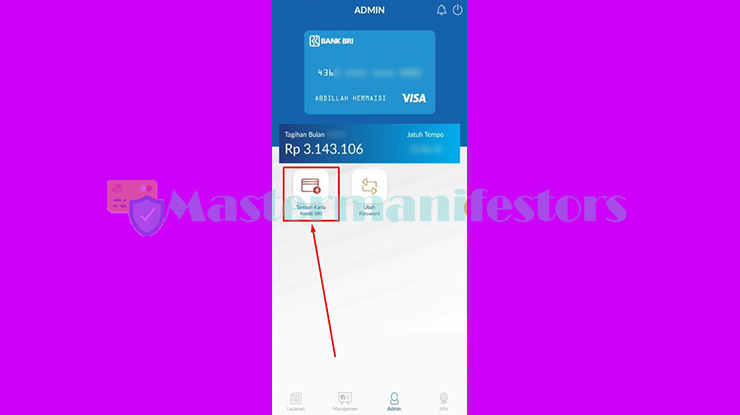 3. Pilih Opsi Tambah Kartu Kredit BRI