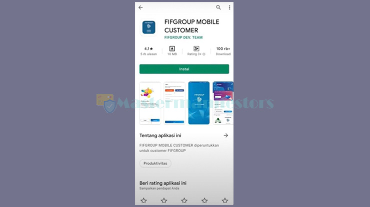 1. Buka Aplikasi FIF GROUP MOBILE CUSTOMER Terinstal