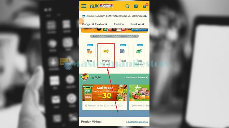 2. Masuk Menu Produk Virtual