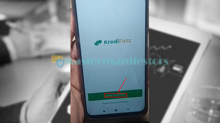 3. Tap Daftar KrediFazz